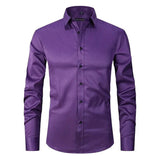 Herren Hemd | Slim Fit mit klarer Knopfleiste – Lila