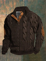 Basil™ – 3D-Print Pullover mit Muster – Braun