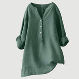 Johanne – Elegante Bluse Mit Knöpfen – Grün