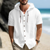 Osvaldo | Leichte Kapuzenbluse – Weiß