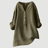 Zaina - Bequeme Damenbluse – Braun