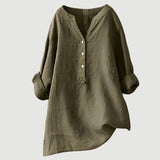 Johanne – Elegante Bluse Mit Knöpfen – Braun