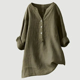 Evelyn - Bluse mit Knopfverschluss – Grün