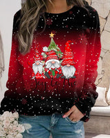 Weihnachts-sweatshirt – mit farbverlauf – Rot