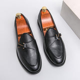Quayd | Herren-Slipper aus weichem Leder, lässig und ohne Schnürung – Schwarz