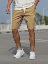 Conor - Lässige Strandshorts mit Kordelzug für Herren – Khaki