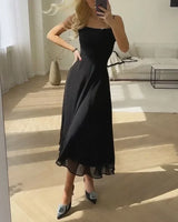 Damen Kleid | Lange Ausführung für festliche Anlässe – Schwarz