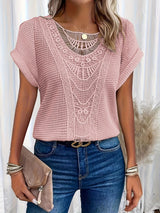 Helene | Spitzenbluse – Rosa