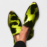 Chloe™ - Kuhmuster Loafers – Grün