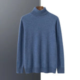 Rollkragenpullover Herren Klassisch | Schlichtes Design – Blau