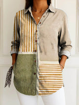 Malou | Earthline Kontrast-Shirt – Mehrfarbig