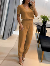 Monna - Lässiges und elegantes Set für Damen – Senf