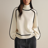 Lara | Damenpullover mit Rollkragen – Weiß