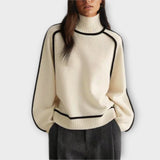 Victoria | Eleganter Rollkragenpullover – Weiß