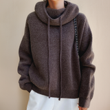 Weicher und Warmer Damen Kapuzenpulli | Winter – Braun