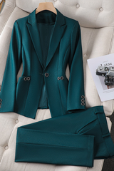 Camille - Blazer Ensemble – Grün