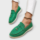 Sarima – Elegante Slipper mit Schnürdetail – Grün