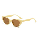 Damen Cat-Eye Sonnenbrille mit festem Gestell – Gelb