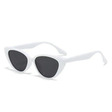Damen Cat-Eye Sonnenbrille mit festem Gestell – Weiß
