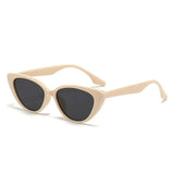 Damen Cat-Eye Sonnenbrille mit festem Gestell – Beige