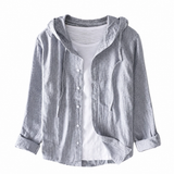 Damen Kapuzenshirt mit Knopfleiste – Grau