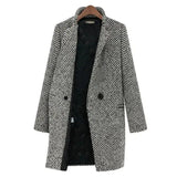 Damen Mantel mit Muster in Schwarz und Weiß – Schwarz & Weiß
