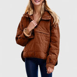 Damen Regejacke mit Kapuzen – Dunkelbraun