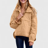 Damen Regejacke mit Kapuzen – Hellbraun
