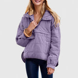 Damen Regejacke mit Kapuzen – Lila