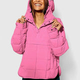 Damen Regejacke mit Kapuzen – Rosa