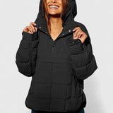 Damen Regejacke mit Kapuzen – Schwarz