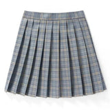 Damen Plissee Mini Rock | Schoolgirl Stil – Hellgrau