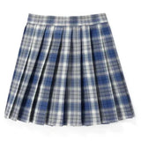 Damen Plissee Mini Rock | Schoolgirl Stil – Grau Blau