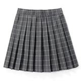 Damen Plissee Mini Rock | Schoolgirl Stil – Grau Weiß