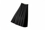Damen Plissierter Midirock – Schwarz