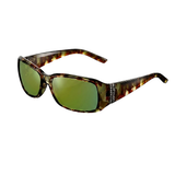 Damen Rechteckige Sonnenbrille mit Zierdetail an den Bügeln – Grün