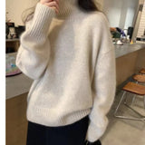 Damen Rollkragenpullover mit klassischem Design und Komfort – Beige