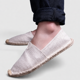 Damen Slipper im Espadrille Stil mit Geflochtenem Sohlenrand – Beige