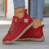 Damensneaker mit elastischer Sohle und Klettverschluss – Rot