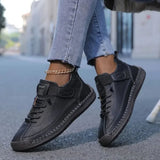 Damensneaker mit elastischer Sohle und Klettverschluss – Schwarz