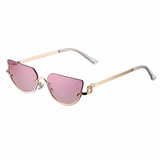 Damen Sonnenbrille mit randlosen Gläsern und geraden Bügeln – Rosa