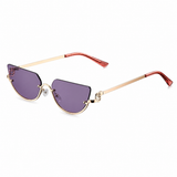 Damen Sonnenbrille mit randlosen Gläsern und geraden Bügeln – Lila