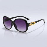 Damen-Sonnenbrille mit Schmetterlingsform und Metallic-Akzenten – Amethyst