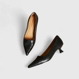 Damen Spitze Slip-On Pumps mit Niedrigem Absatz – Schwarz