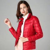 Damen Steppjacke mit Reißverschluss – Rot