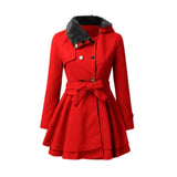 Damen Trenchcoat mit Gürtel – Rot
