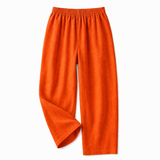 Damenhose mit elastischem Bund und geradem Bein in voller Länge – Orange