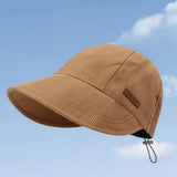 Damenhut mit verstellbarem Verschluss und gebogener Krempe – Khaki