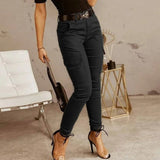 Damen Arbeits Cargo Hose | Leichte – Schwarz