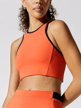 Nova | Orange Racerback Sport-BH mit Kontrastdetail – Orange